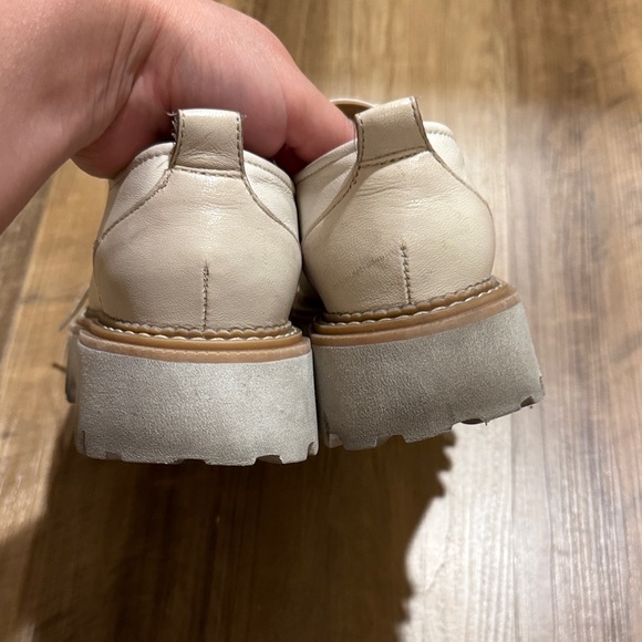 Seychelles Platform Oxfords Derby Lace Up Cream Leather - Picture 8 of 8